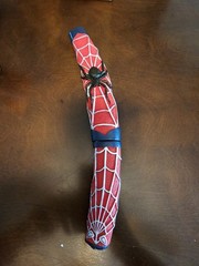 Rare Spider’s Fury Spiderman 7” Fixed blade knife Hand Bust Stand Hand Painted