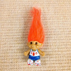 VTG Ace Novelty Jewel Belly Mini Troll Doll Lot of 7 Lucky Gemstone Charm 1.5″