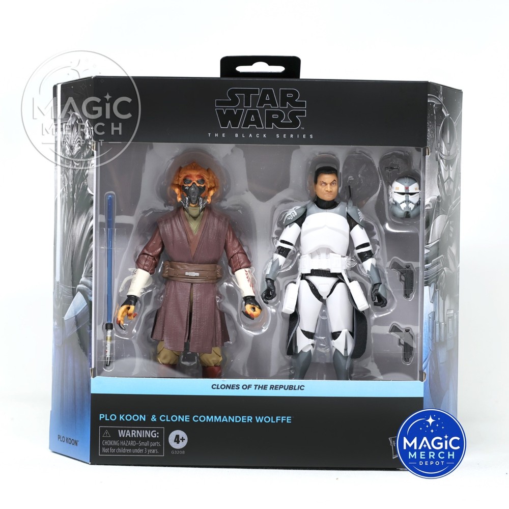 IN HAND 2026 Star Wars The Black Series Plo Koon Clone Commander Wolffe Set