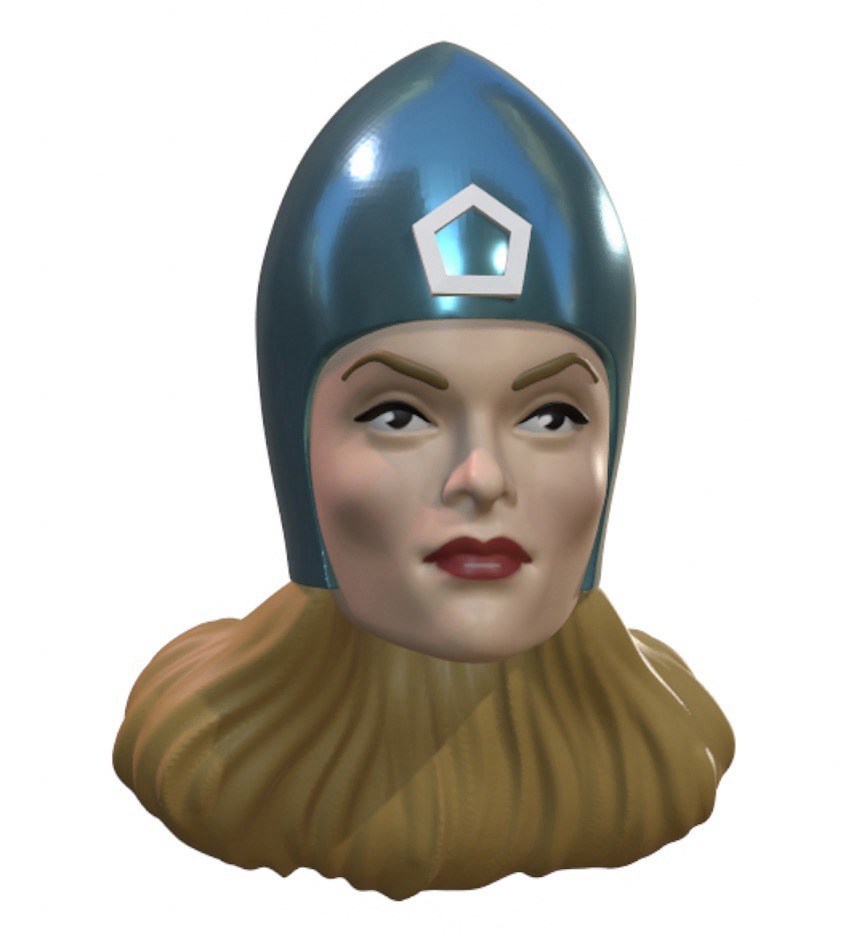 Bullet Girl Custom Action Figure Head 1:9 or 1:6 Mego