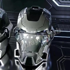 Iron Man MK17 1/1 Wearable Cosplay Mask Helmet Silver English Voice-control Prop