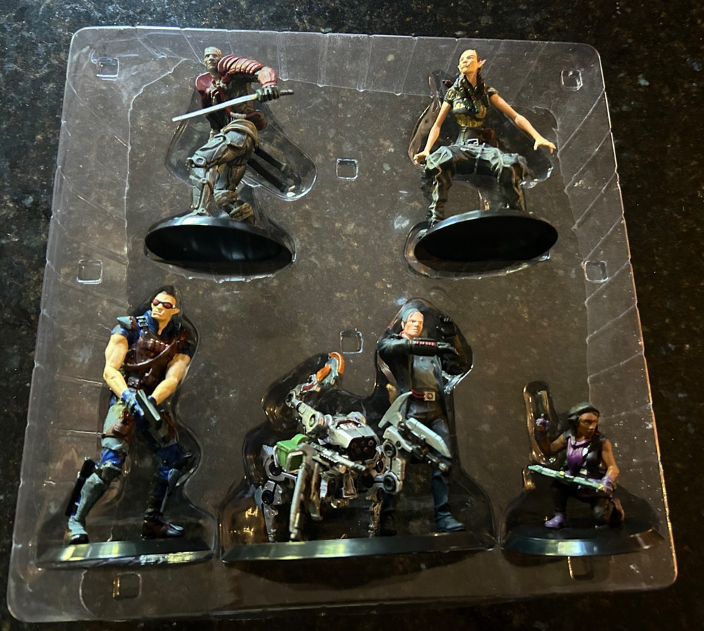 Shadowrun Hong Kong Kickstarter Resin Plastic Figure Set of 5 Isobel, Racter,