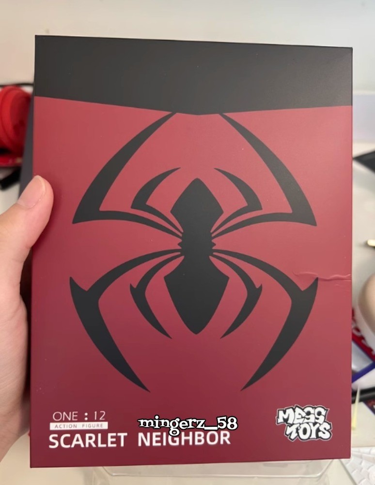 MESS TOYS Symbiote Spider-Man Red Suit 1/12 Action Figure Toys Collectible Model