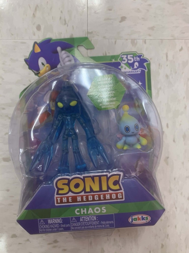 Sonic the Hedgehog 35th Anniversary CHAOS with Chao 4.75″ Figure Articulation ✅