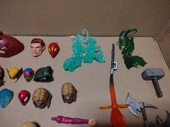 Marvel Legends DC Multiverse Parts Accessories Lot 50+ Items See Pics