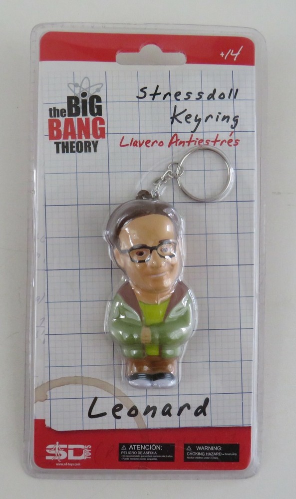 Big Bang Theory Leonard Hofstadter Stress Doll Key Ring Pack Hanger Collectible