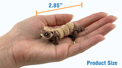 25 PCS Articulated Mini Ferret Bandit Toy 2.85″ USA Made, Pick-A-Color, Fidget