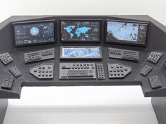 Custom 1:12 Scale Computer Operator Control Station Diorama Prop Set 6″ GI JOE
