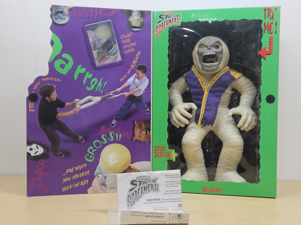 Stretch Screamers Mummy Vintage Manley Toy Quest Electronic Vintage Halloween!