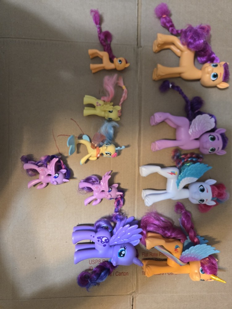 My Little Pony Hasbro Lot Of 10 Various Size Ponies