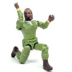 The A-Team Mr.T, B.A. Baracus Green Suit Action Figure Cannell Prod. 1983 Loose