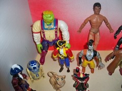Vintage 1980’s and Up Figure Lot. MOTU Bravestarr Pirates Mego Super Powers Look