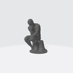 The Thinker at the musee rodin, 3d Digital Model, 3D Model STL File, 3d print