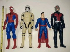 Lot of 4 Hasbro Mattel Action Figures Superhero 9.5-12″ Inch Marvel-DC Comics