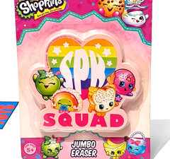 Shopkins SPK SQUAD JUMBO ERASER multicoloured rainbow heart NEW sealed shoppies