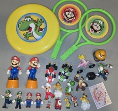 Super Mario Mixed Lot 24 Pc Nintendo Toy Figures Car Peach Yoshi McDonald’s More