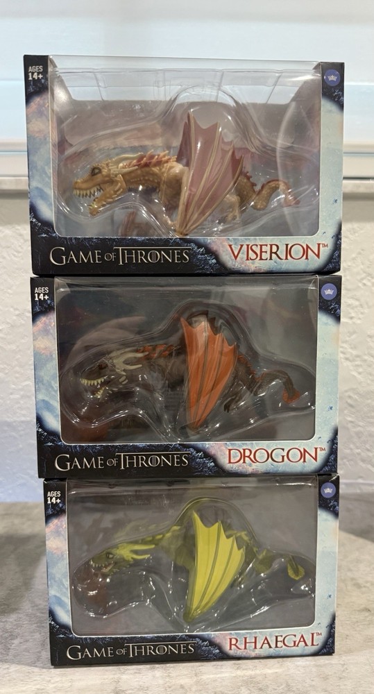 Lot Of 3 Loyal Subjects GAME OF THRONES Dragon Figures Drogon Rhaegal Viserion
