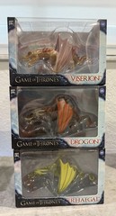 Lot Of 3 Loyal Subjects GAME OF THRONES Dragon Figures Drogon Rhaegal Viserion