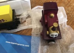 2002 Learning Curve Thomas Train Wooden Promo Lady & Yumster’s Cargo Car! NEW!