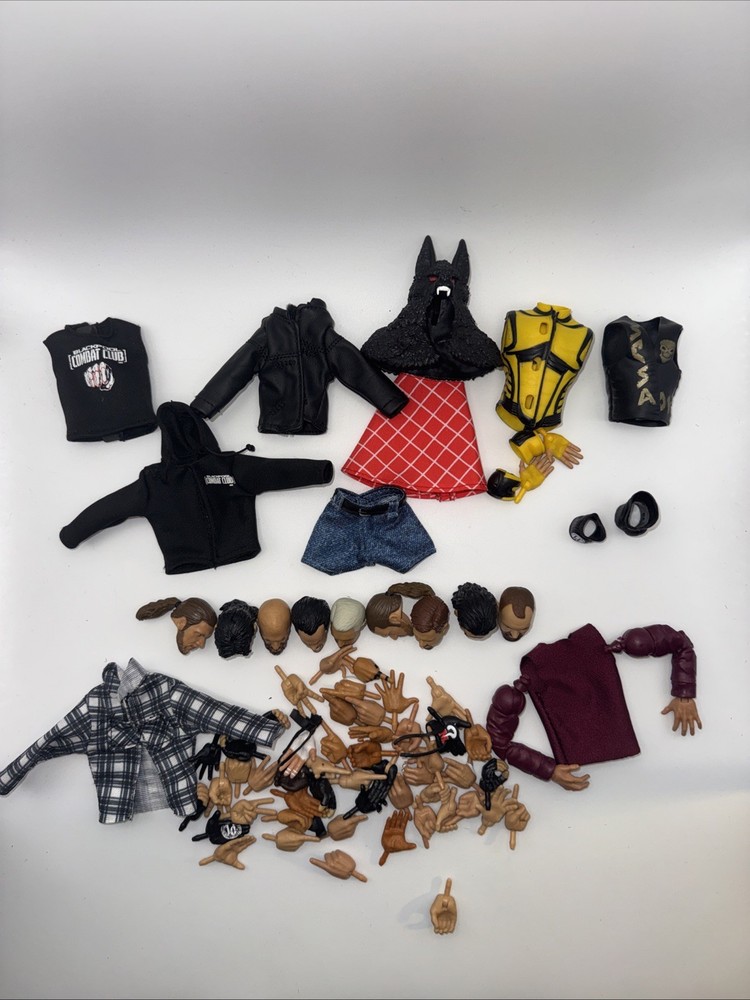 WWE AEW Wrestling Figure Parts And Accessories Fodder Lot For Customs