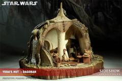 STAR WARS~YODA’S~DAGOBAH HUT~SIXTH SCALE ENVIRONMENT~LE 1500~SIDESHOW~MIBS