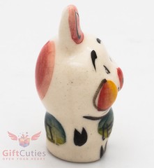 Pig Piglet from Winnie the Pooh Gzhel porcelain figurine souvenir handmade