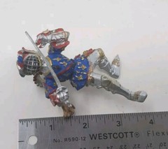 Plastoy Medieval Blue Red & Gold Knight Figure 3.25″