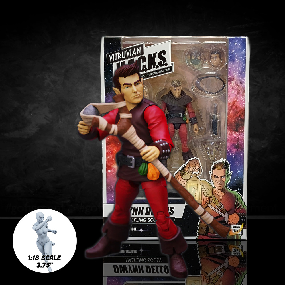 Dwynn Dellos (Halfling Scout) -Vitruvian H.A.C.K.S. 1:18 Scale Action Figure