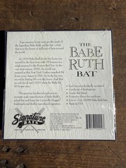 Babe Ruth NY Yankees Signature Bats (1995) Mini Replica Bat With Stand