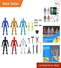 6 Pack Assembly Completed T13 3D Action Figure,Dummy Nova Titan Lucky 13 Acti…