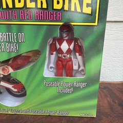 Vintage Power Rangers THUNDER BIKE w/ RED RANGER 1994 Bandai – Box Damage NOS