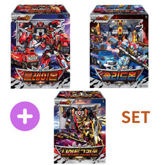 Metal Cardbot W Season 3 Robot Set Blaion Solidhorn Nightgriffon 3-Pack Full Set