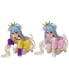 10cm No Game No Life Anime Figure Desktop Cute Cat Ear Shiro Action Figure