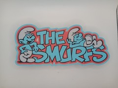 Retro Smurfs logo lightbox light box sign for vintage display