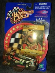 John Force Lot Collectible McFarlane Figure + Diecast Funny Cars + Trading Card