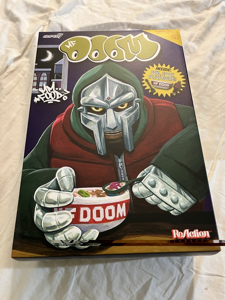 Super7 Reaction MF Doom 3.75″ Action Figure with Cereal Bowl and Spoon