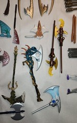 48 Pc. Mixed Action Figure Accessories Lot. Motu 200x Batman Transformers