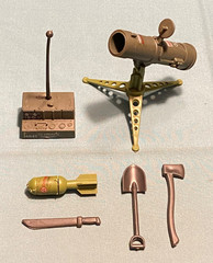 G.I. GI JOE gijoe BIVOUAC WEAPONS PARTS LOT #4 antenna machete bomb FREE SHIP