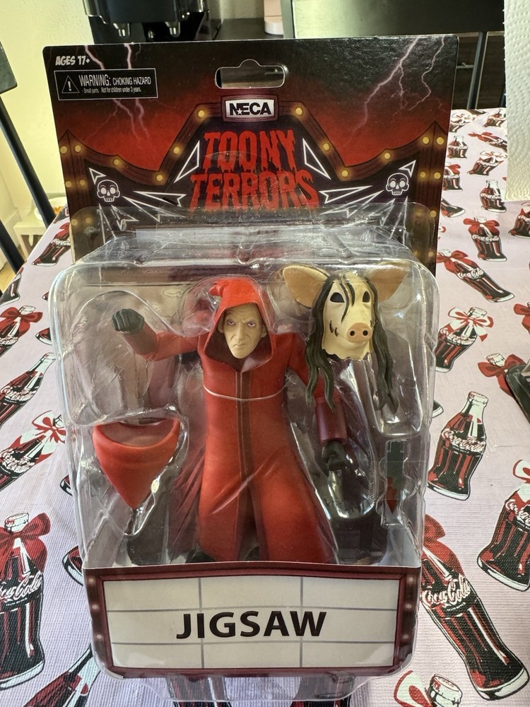 NECA Toony Terrors Jigsaw Red Robe Variant John Kramer Saw Killer Figure