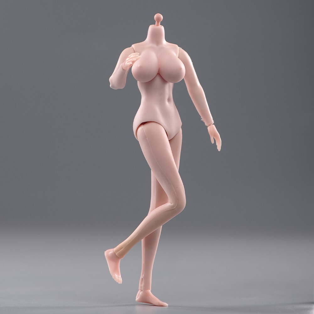 Super Big Breast 1/12 Woman Suntan Action Figure Seamless Body Model Toy No head