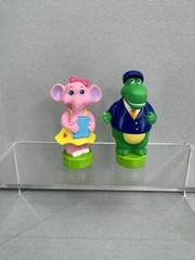 Baby Genius Learn & Grow Pink Elephant Crocodile Figure 3.25” Plastic Toy VTG