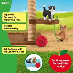 Farm World, Animal Toy Gifts for Kids, Playtime for Cute Cats, 9-piece Set with
