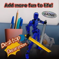 3D Printed 5.54-inch Multi-Jointed Action Figures Dummy13, Full Body Mechanical