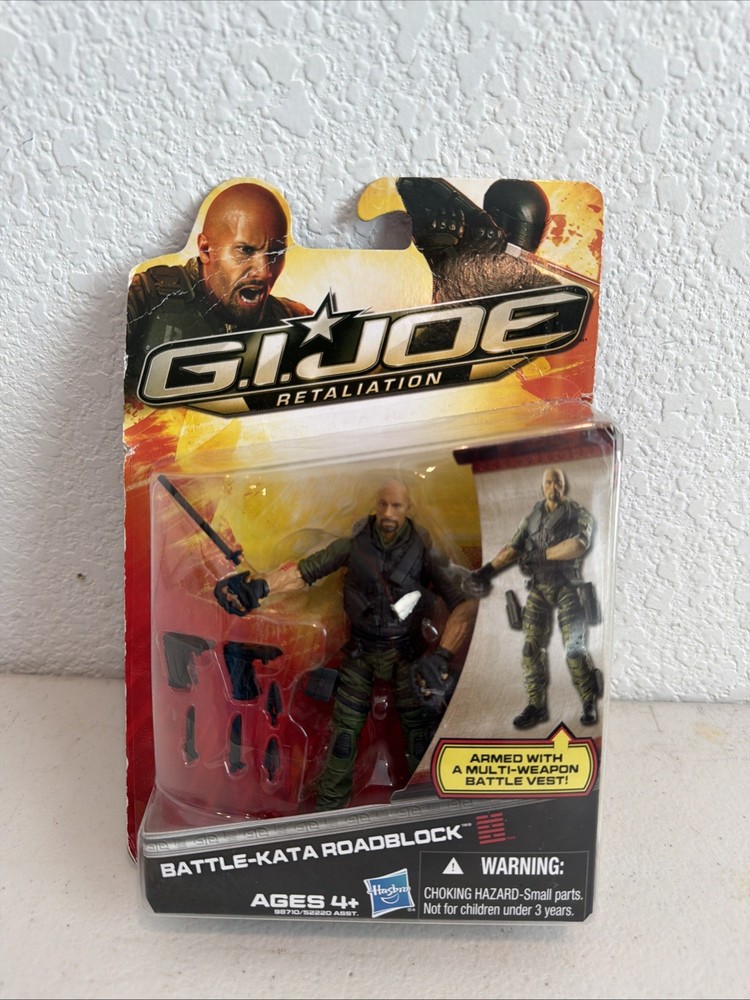 G I GI JOE RETALIATION MOVIE BATTLE KATA ROADBLOCK DWAYNE JOHNSON FIGURE