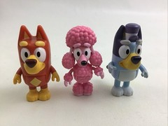Bluey Dog Figures Toy Extended Family Blue Large Lot Moose Toys 14pcs
