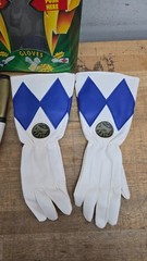 Mighty Morphin Power Rangers Sound Effect Gloves White and Blue Rangers