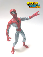 Spider-Man Animated Series Red/Silver Glider Spider Charged(2008, Hasbro) Figure