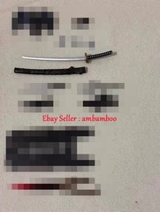 DARK CROWN TOYS 1/12 Burning Souls Accessories：a samurai sword，scabbard，a scarf