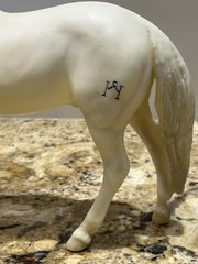 Vintage Breyer #68 Legionario III Andalusian White Alabaster Branded Stallion