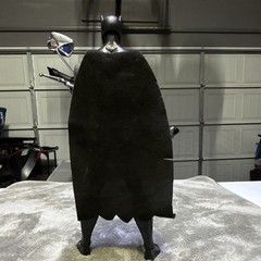 Batman Action Figure w/ Cape, Gray/Black/Yellow Plastic & Fabric